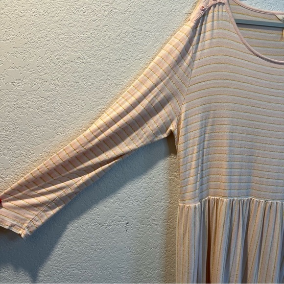 Women’s Matilda Jane light pink striped long sleeve babydoll blouse size XXL - Picture 2 of 5